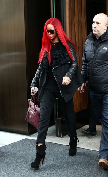 rihanna red long hairstyle. Rihanna+red+hair+long