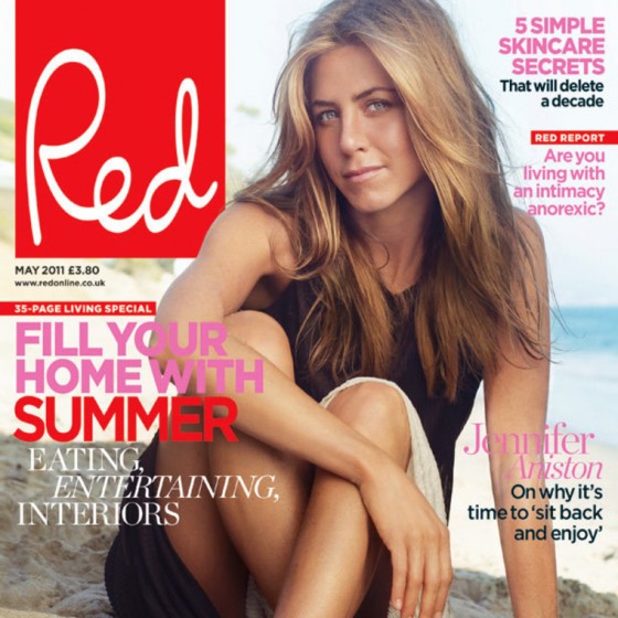 Jennifer Aniston Magazine Cover 2011. Actress Jennifer Aniston looks